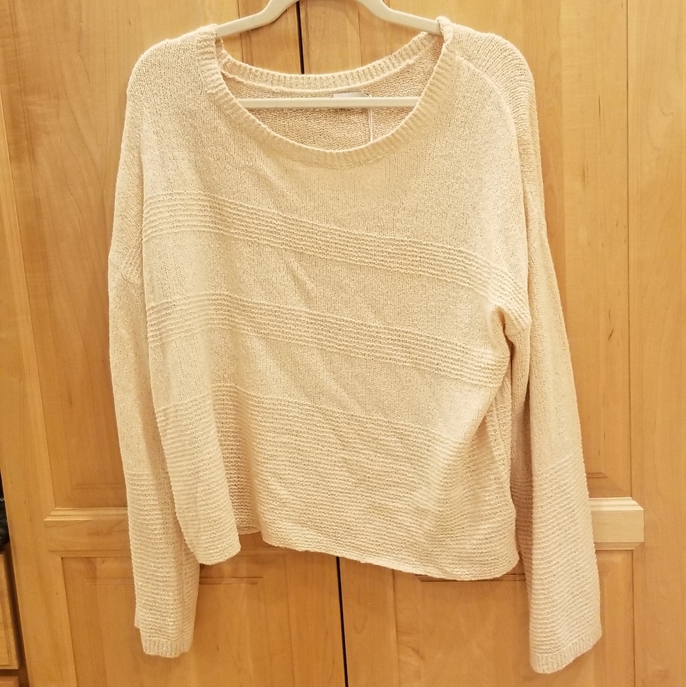 GENTLE FAWN Anchorage Knit Sweater Long Sleeve Cream Color Women's Size L NWT
